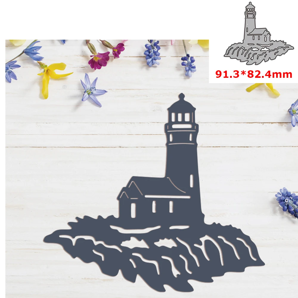 

Metal Cutting Dies Lighthouse DIY Scrapbooking Crafting Knife Mould Blade Punch Decor Paper Cards 2022 New Dies