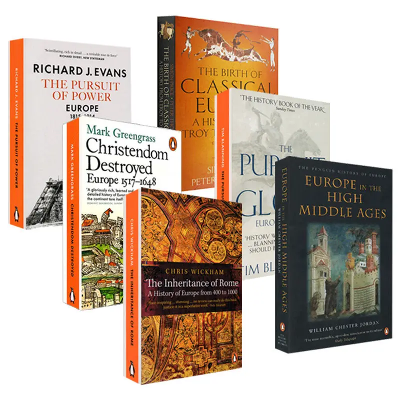 

European History 6 Volumes，English Version History Books，Encyclopedia of European History，Humanities & Social Science