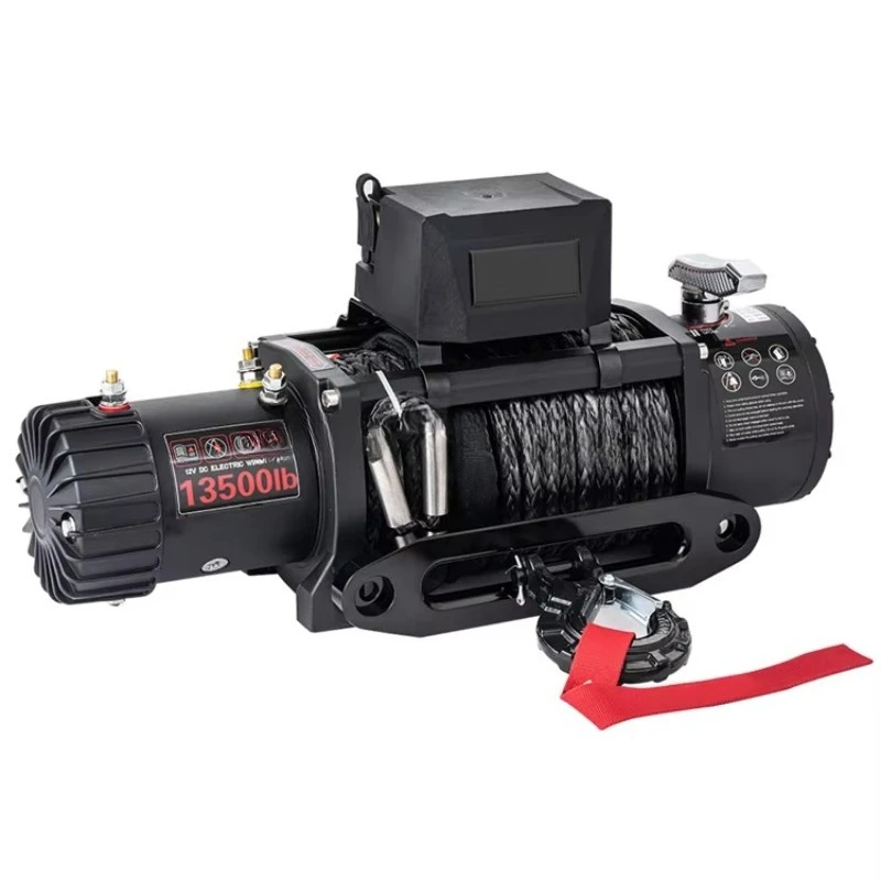 4X4 ونش سحب هوك 12000Lbs الثقيلة قارب كهربائي شاحنة الحرية ونش خط مع تحكم دائم الصلب حبل 12 فولت/24 فولت بيع #5