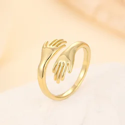 Adjustable Open Hug Ring, Love Romantic Hug Open, Anniversary Jewelry Gift, Unisex, Can be used as a gift for family and friends