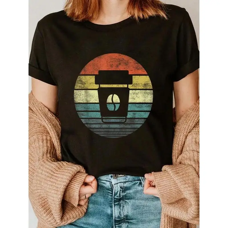 

Vintage Coffee T-shirt, Retro Sunset Barista Tee, Coffee Lover Graphic Top, Caffeine Addict Unisex Shirt