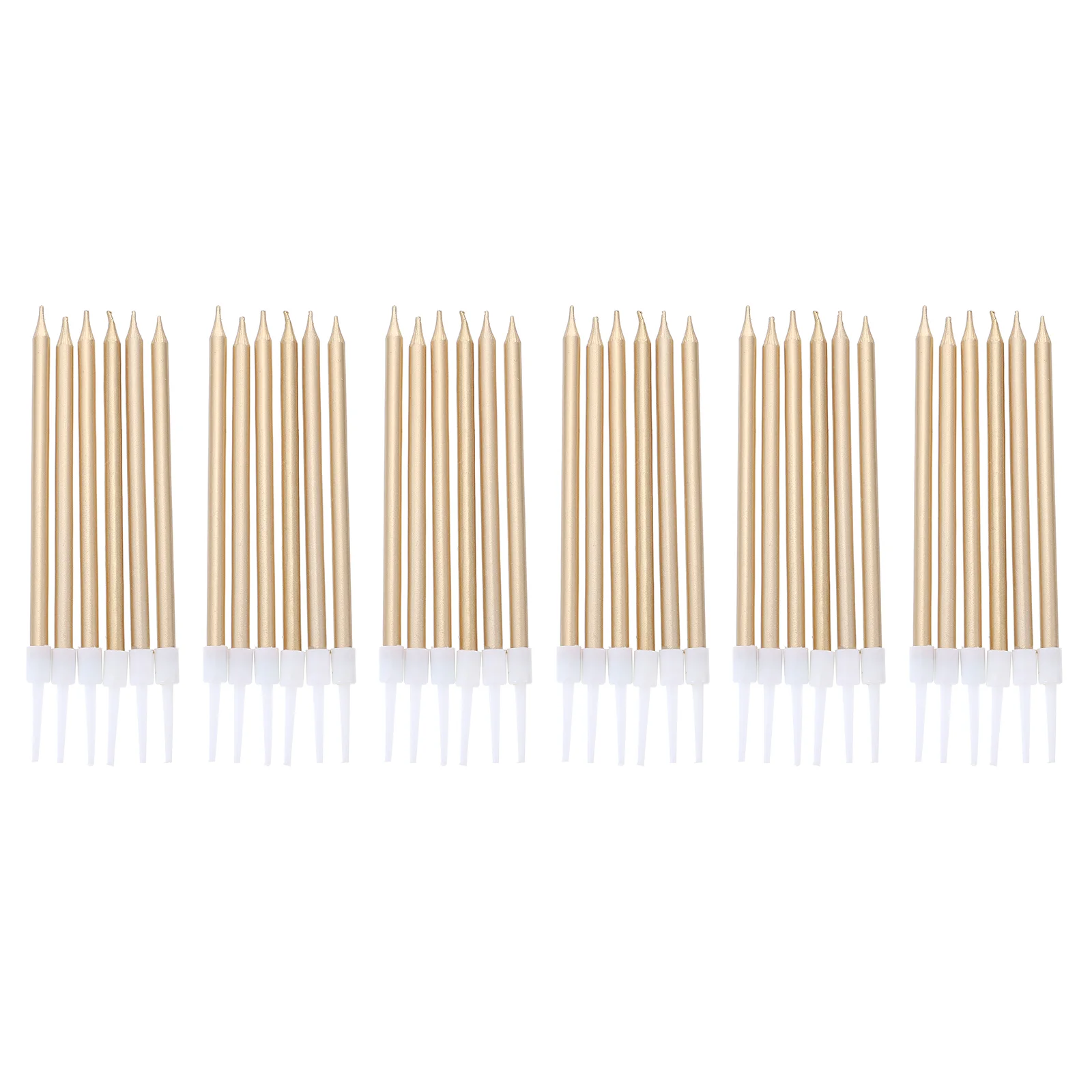 

36 Pcs Stem Birthday Candles Color 6 Boxes Party Decoration Cake Baking Dessert Celebration Romantic Photo Prop