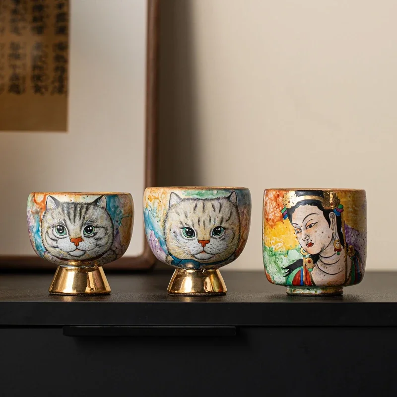 Dunhuang tea cup creative ceramic tea set tea bowl