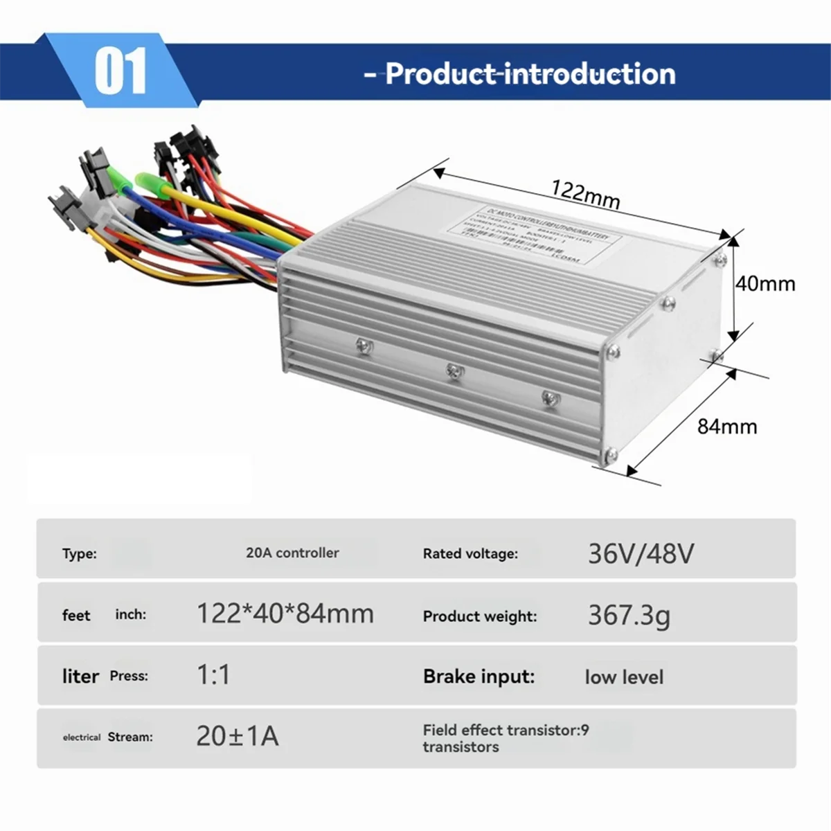 

M86K электрический бесщеточный контроллер 20A 36 В 48 В 500 Вт 350 Вт контроллер электрического скутера аксессуары для велосипеда