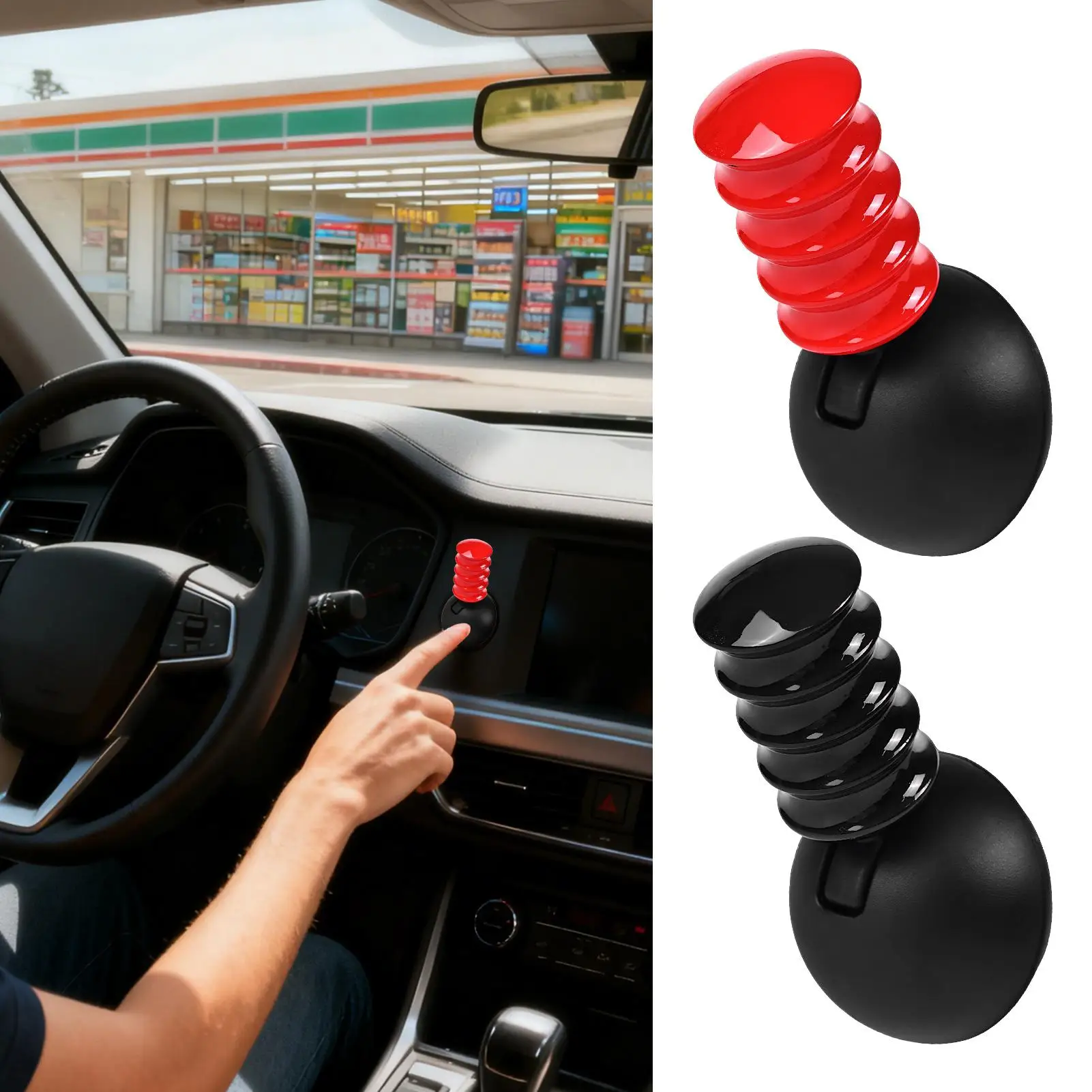 Auto Push Start Joystick Car Start Button No Drill Spiral Lever Metal Ergonomic Gadget Car Start Button Cover Multipurpose