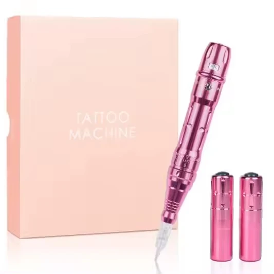 2 motores sin agujas maquillaje permanente inalámbrico Microhading Kit de lápiz de tatuaje profesional para cejas Miroblading delineador de ojos labio