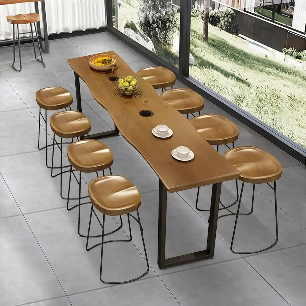 

Bar Table Solid Wood Counter Height Bar Tables Rectangular High Top Table 55 High Top Long Pub Console Tables for Home Coffee S
