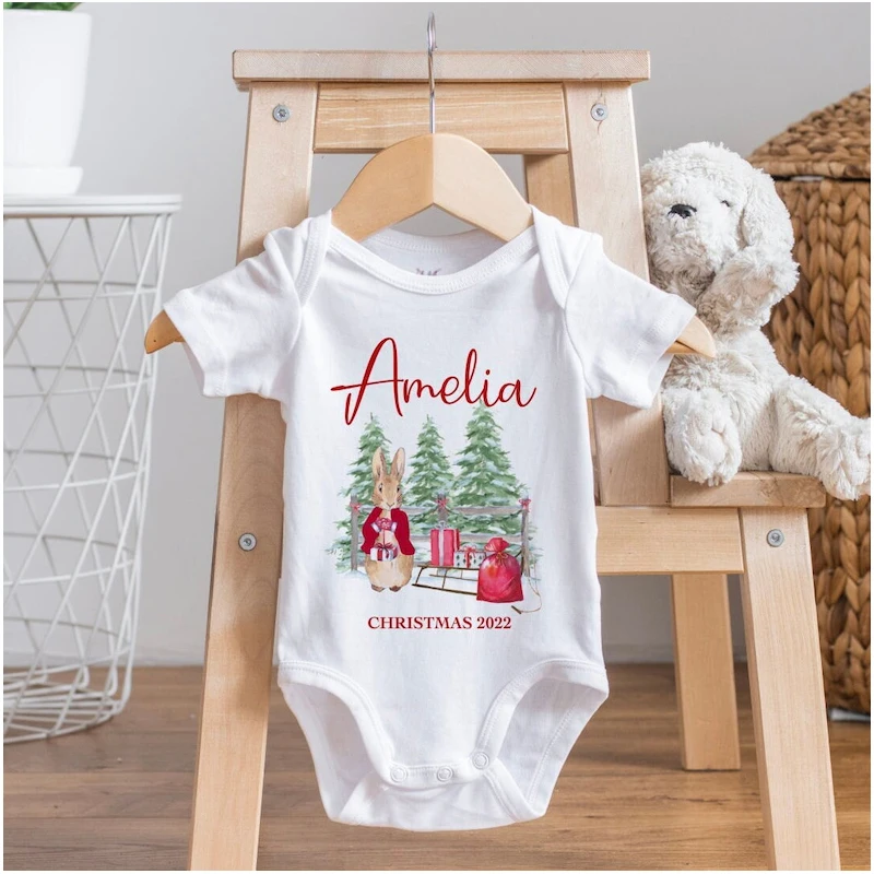 

Personalised 1st Christmas Outfit, First Xmas Bodysuit, Custom New Baby's First Christmas Bodysuit, Koala Australian Animal Xmas