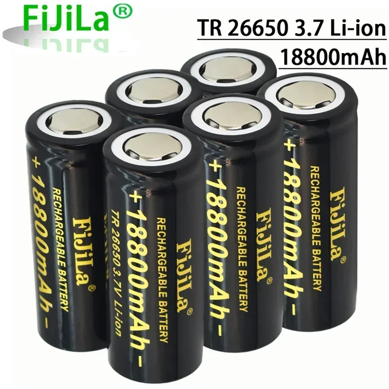 New Original high quality 26650 battery 18800mAh 3.7V 50A lithium ion rechargeable battery for 26650 LED flashlight