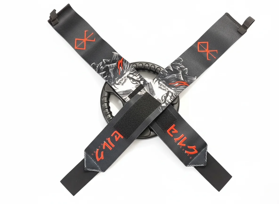 

Браслеты Berserk в стиле аниме для тяжелой атлетики — подъемные ремни и браслет на запястье для тренировок в тренажерном зале, гибкие, высокоэластичные, регулируемые