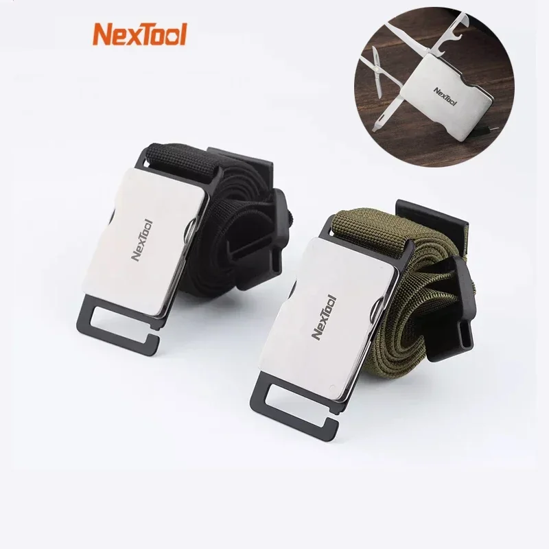 Nextool Multifunction Tool Kit Belt Outdoor Waistband Tactical Belt Camping Hiking Knife Scissors Opener Screwdriver Tool