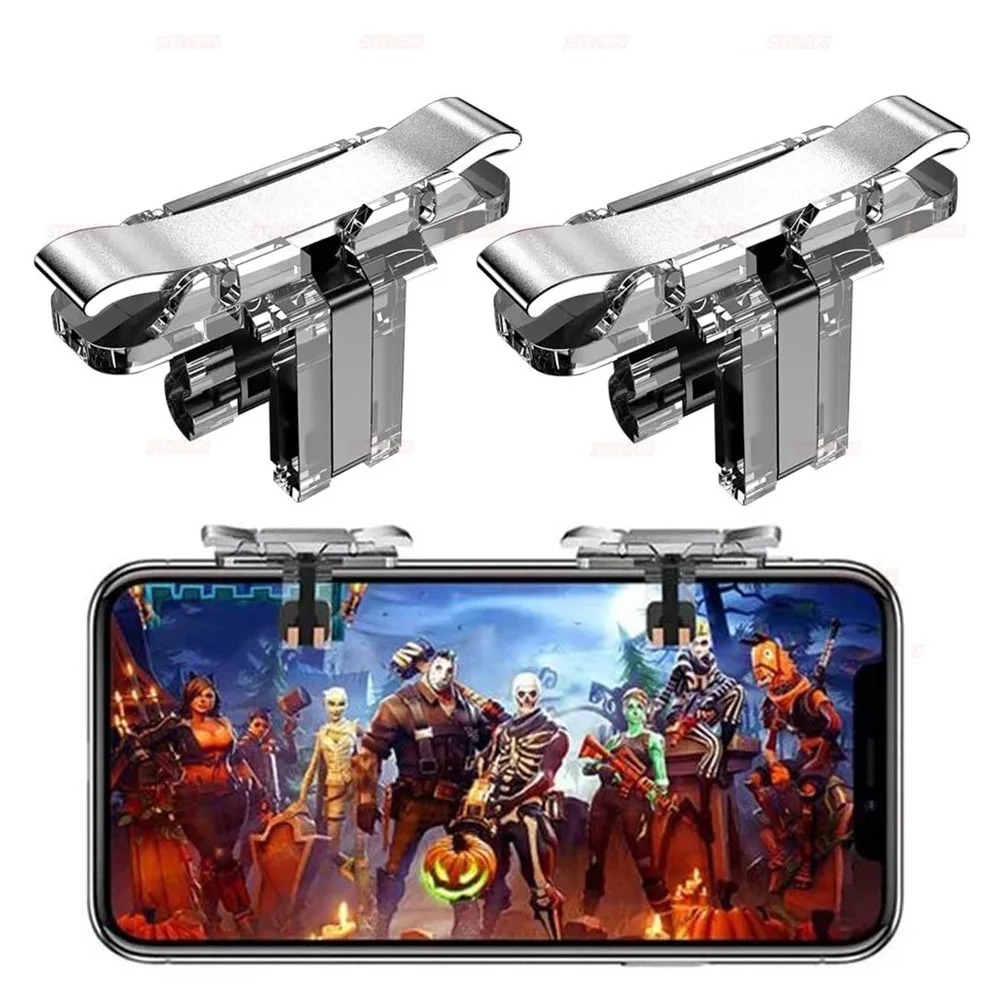 STONEGO 1Pair Phone Shooting Game L1 R1 Button Sensitive PUBG Button Handle Game Keyboard Handle Controller Game Trigger