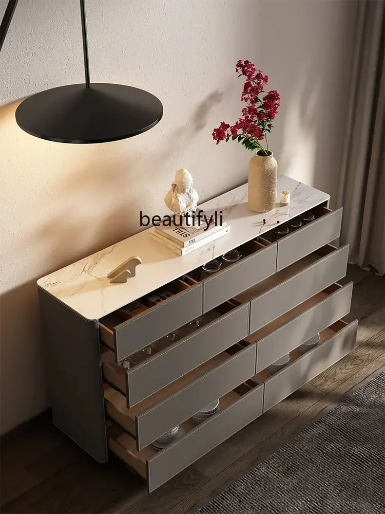 

LXItalian Minimalist Sideboard Cabinet Living Room Storage Storage Cabinet Side Entrance Cabinet Bedroom Chest of DrawersSSS