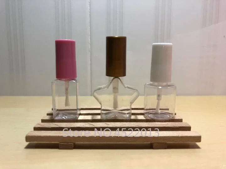 4/5/6/8/10ml Cylinder/heart/ Mini Empty Nail Polish Bottle Small Plastic Nail Polish Bottles DIY Sample Refillable Bottles