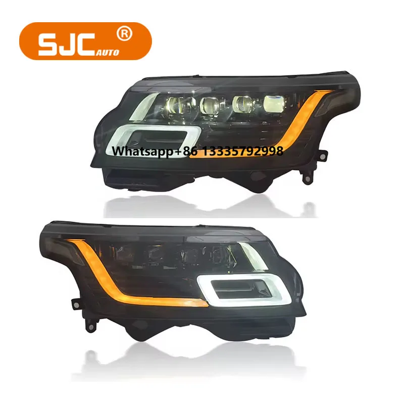 

SJC Automatic Parts Car Headlights for Range Rover Vogue 2014-2017 Front Lamps Daytime Running Light Turn Signal High Quality