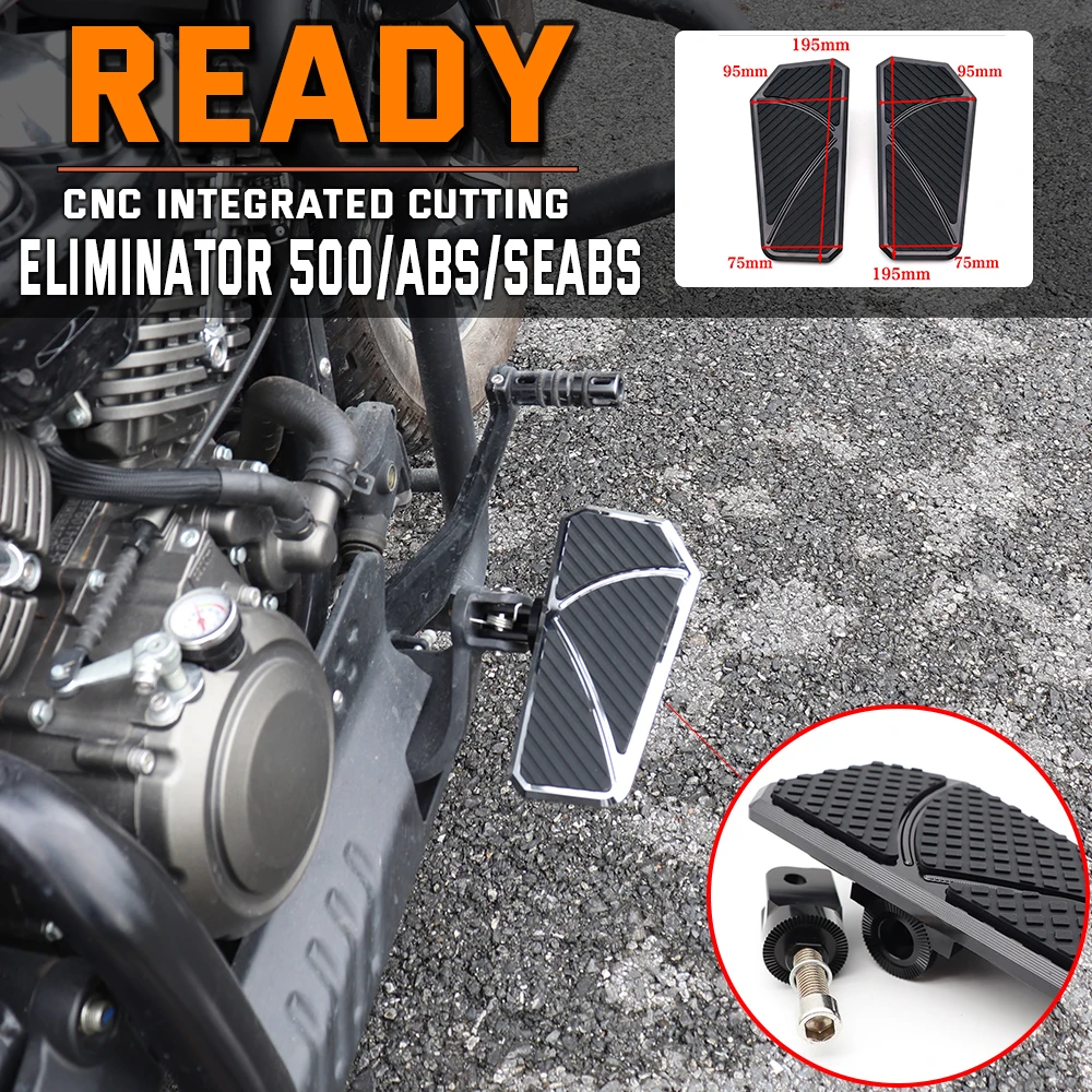 

Motorcycle Front Foot Rest Rider Footboard Driver Floorboard Wide Footrest For Kawasaki Eliminator 500 SE ABS 2024 2025
