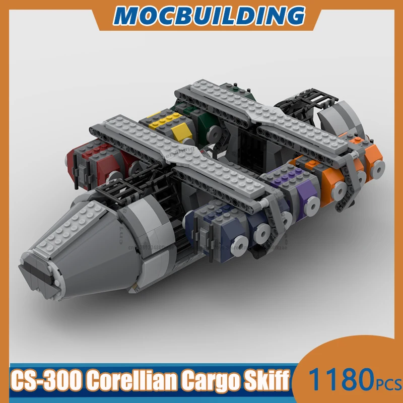 

CS-300 Corellian Cargo Skiff модель MOC строительные блоки DIY сборка кирпичей креативная коллекция дисплей рождественские игрушки подарки 1180 шт.