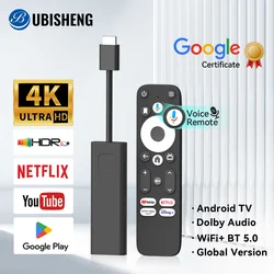 頑丈なAndroid TVスティック,メディアプレーヤー,4K,amlogic s905y4,2g,ddr4,16GB, Netflix, Google認定,wifi