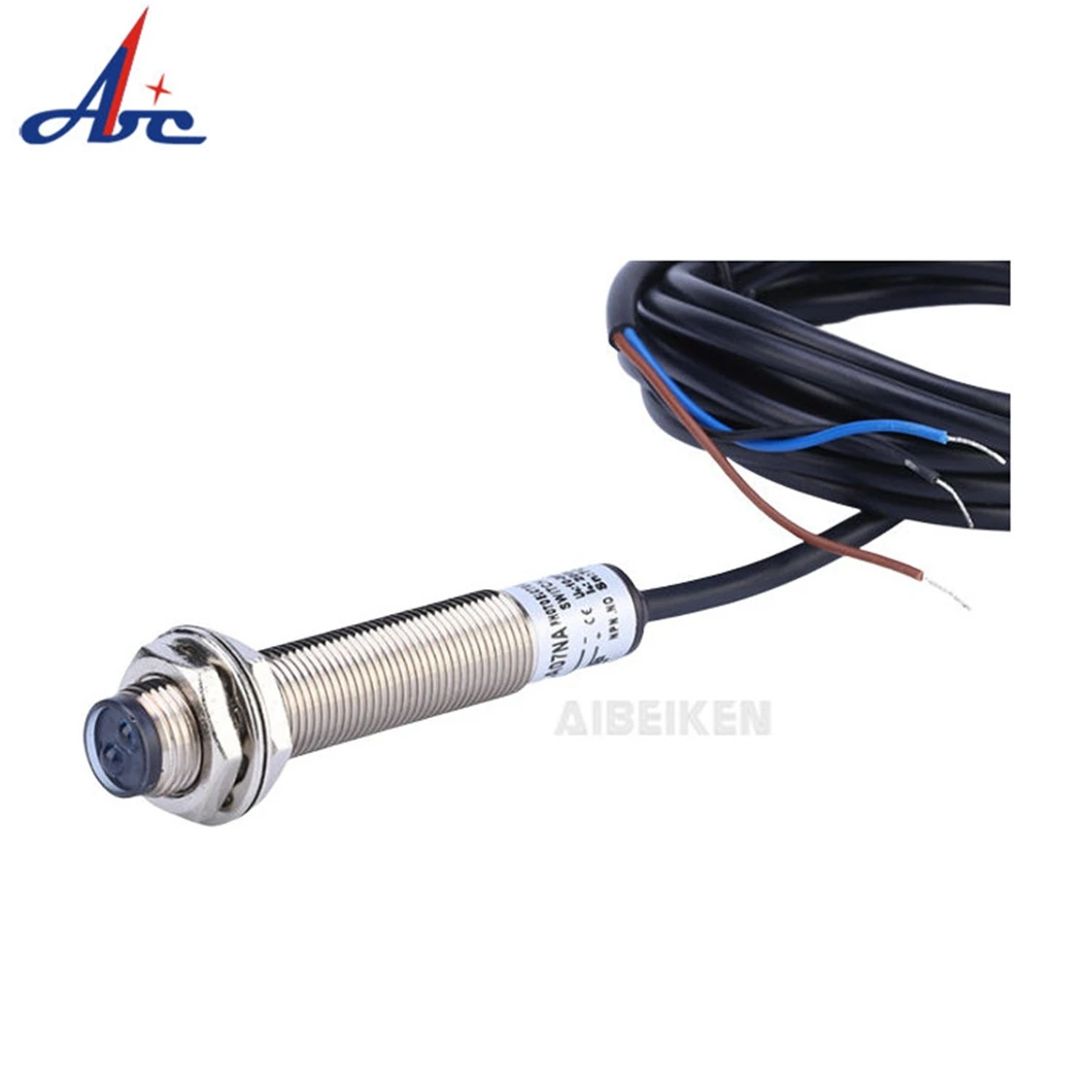 ABILKEEN Factory Supply 12MM Diffuse Type Photoelectric Sensor Switch 7CM Detection Distance NPN/PNP Photoelectric Switch G12-