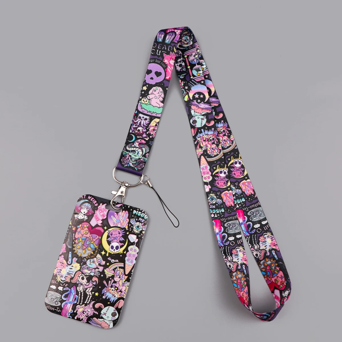 Kawaii Neon Lamp ID Badge Houder Inspirerend Citaat Lanyards Deur Card Case Hangend Touw Nekkoord Sleutelhanger Visitekaartje Cadeau
