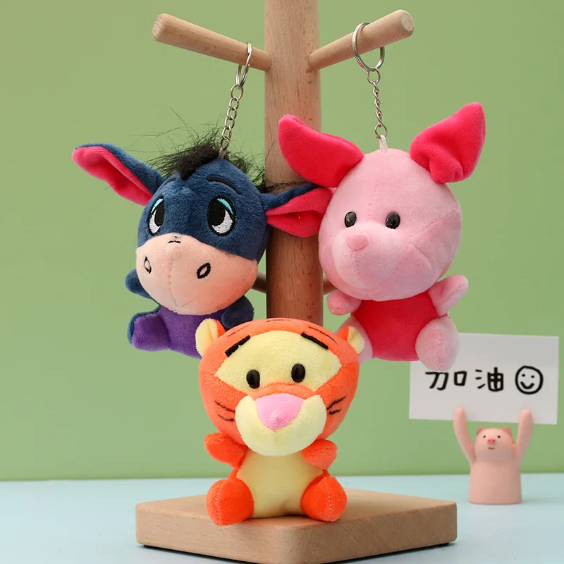 Disney Pig Pooh Doll Lilo and Piglet Birthday Gift Boy Girl Toy  Animal  Mickey Mouse Minnie Winnie Keychain