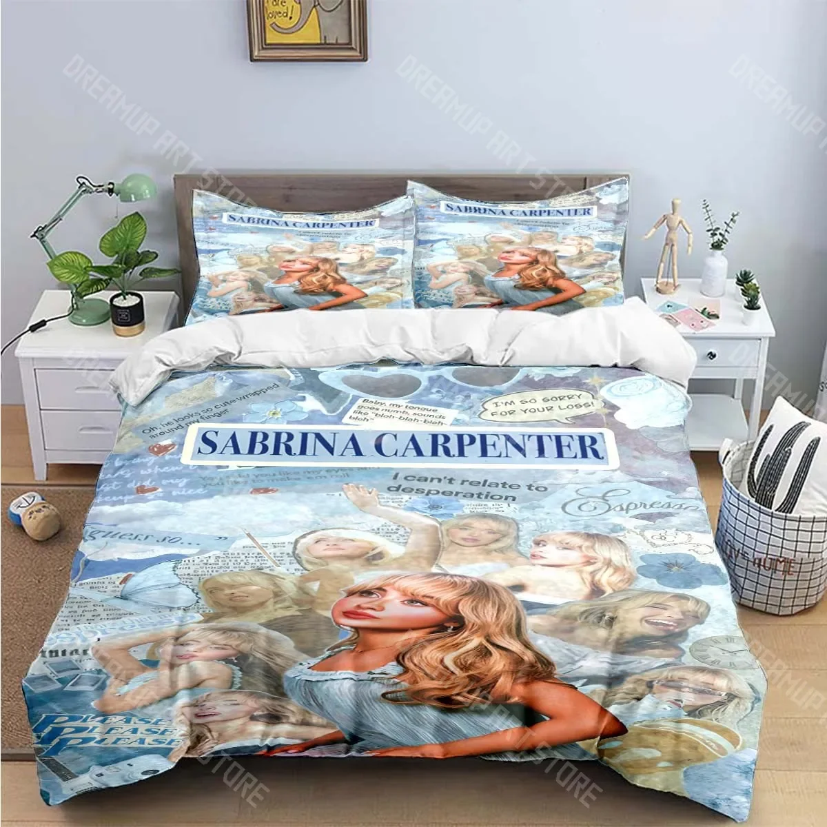 2026 Pop Female Singer S-Sabrina Print Bedding Sets Exquisite Bed Supplies Set Duvet Cover Bed Comforter Set Bedding Set Luxury