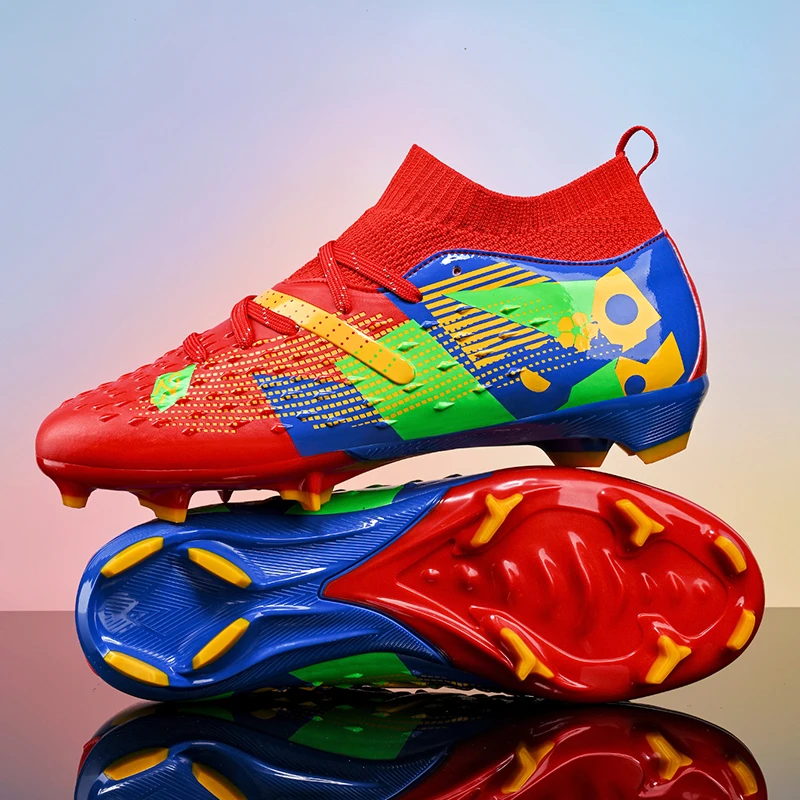 

High Quality Men Football Shoes Ultra Light and Anti Slip Artificial Turf Football Spikes Hot Selling Youth Field Soccer Shoes