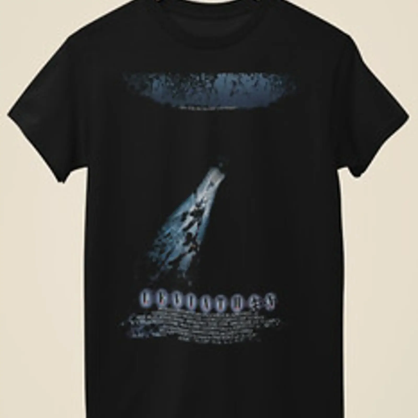 black t shirt inspired by the Leviathan movie poster vintage Washed Stretched Soft graphic designer clothes Breathable