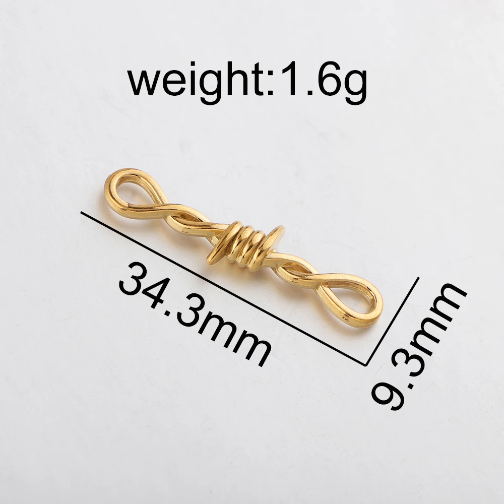 20pcs/lot Stainless Steel Thorns Connector Infinity Pendant 3D Gothic Knot Charms DIY Necklace Bracelet Earring Jewelry Making