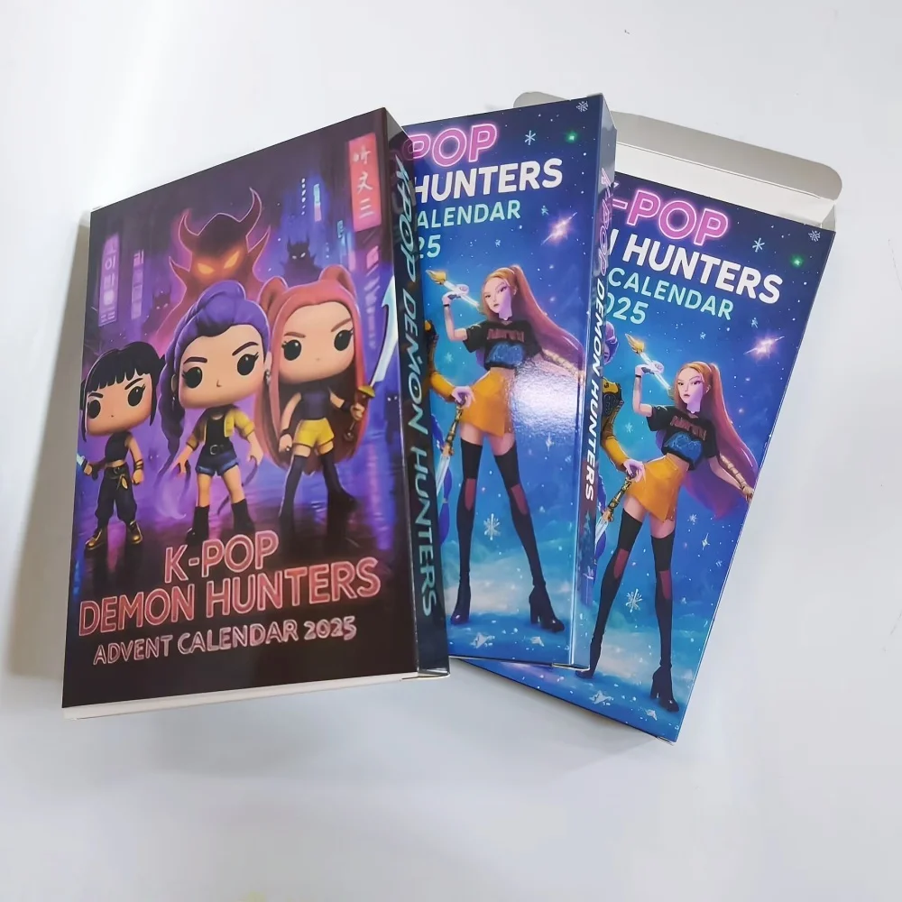 HOT 2025 Christmas Countdown Calendar Blind Box Huntrix SAJA Boys Derpy 24pcs Backpack Car Keychain Acrylic Pendant Girl Gifts