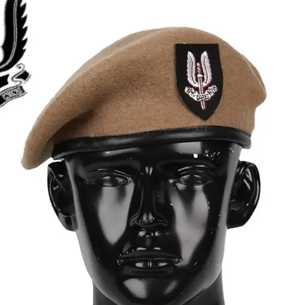 Gorra de hombre de primavera de lana especial de boina británica SAS