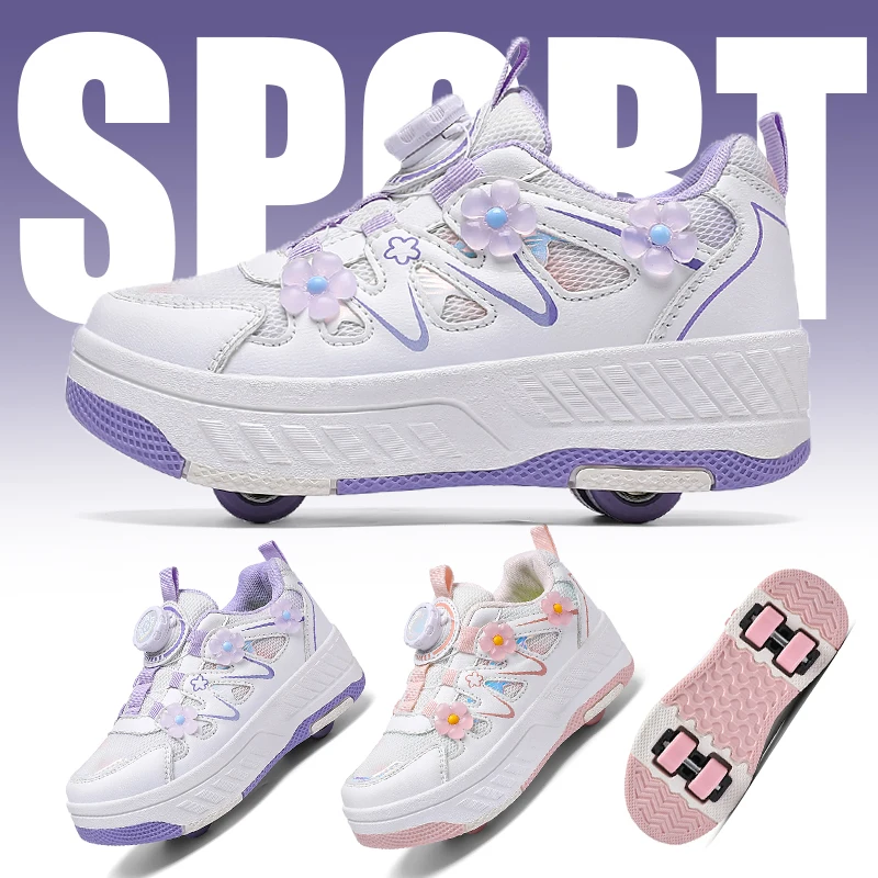 2025-new-girls'-sports-shoes-multi-functional-removable-four-wheel-roller-skating-shoes-high-quality-breathable-running-shoes