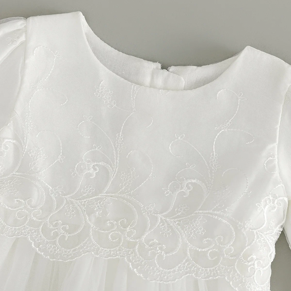 فستان بناتي للأطفال من الدانتيل المجوف ثوب تعميد الطفل مطرز بالزهور الرضع طفل عيد ميلاد الاشياء 12 24 شهرا #6