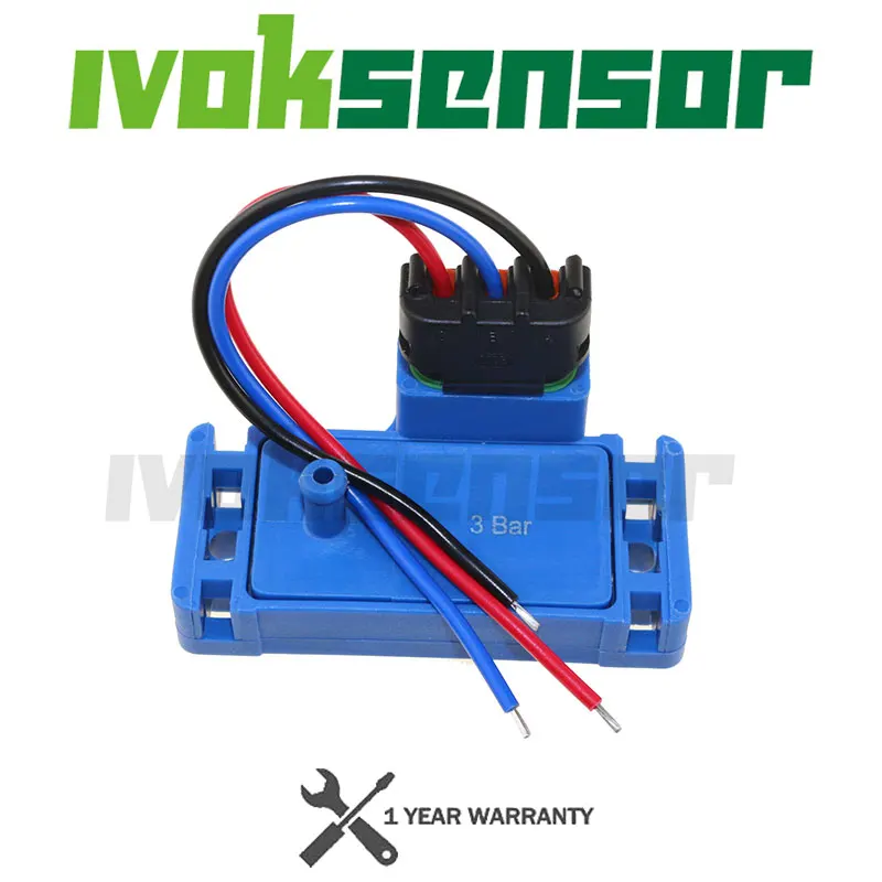 โปรโมชั่นใหม่สำหรับ GM สไตล์3BAR Turbo Boost แผนที่ Sensor สำหรับมอเตอร์ไซค์ Motec Megasquirt พร้อมปลั๊ก12223861 16040749 12219935