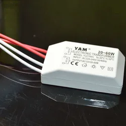 20-60W Electronic Transformer for Halogen Light 12V Power Supply 12V AC Transformer Driver for Crystal Light 220V to 12V Adapter