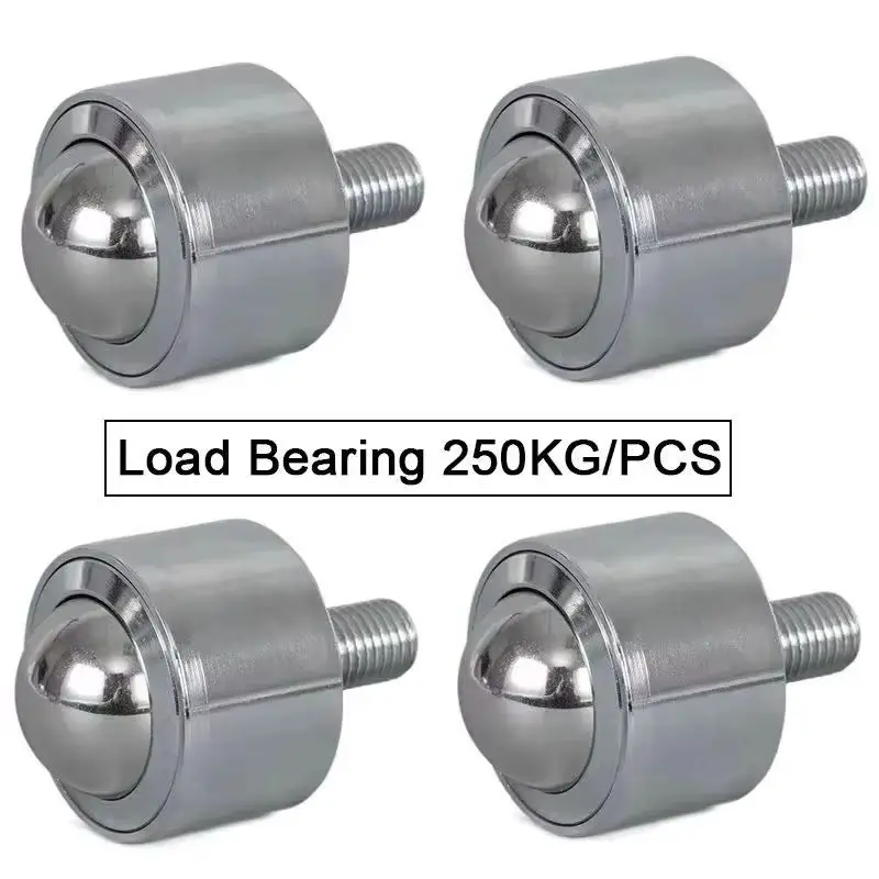 HOT 4PCS Metal Heavy Precision Conveying Transfer Unit Ball Bearing Conveyor Rollers Universal Bull Eye Wheels Load 250KG/PCS