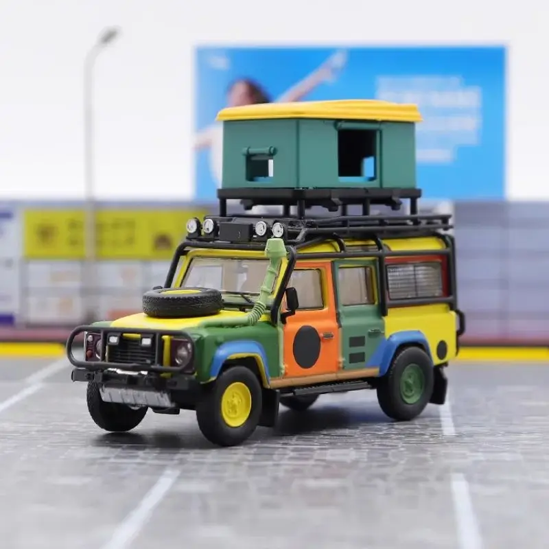 

Масштаб 1:64, Defender 110, мастер-симулятор, игрушечный автомобиль из сплава, модель статического украшения, коллекционный орнамент, подарок