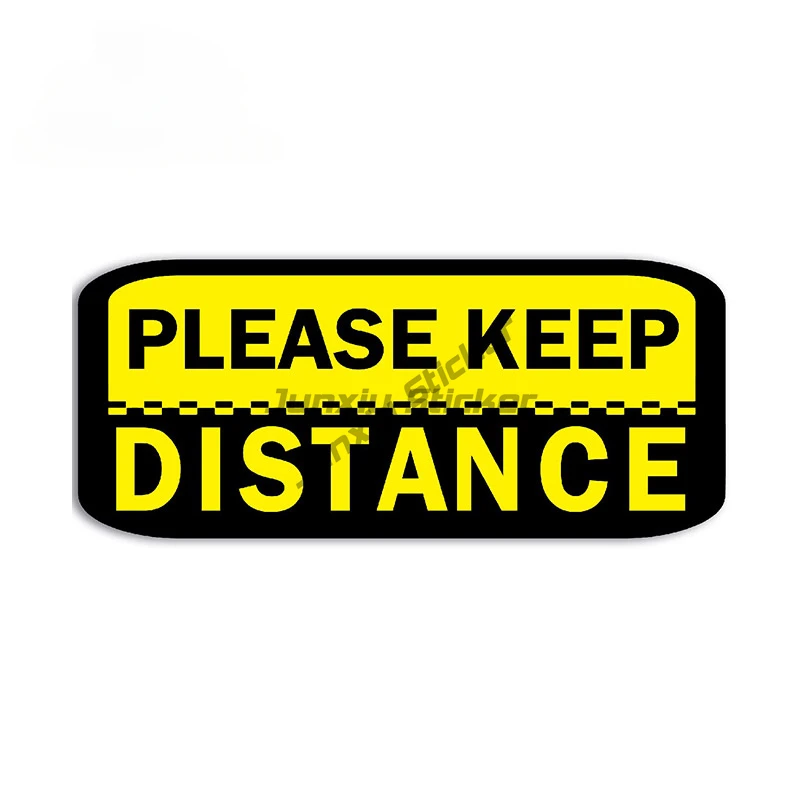 Please Keep Distance Car Sticker Sunscreen Warning Decal Caravan Motorhome Decor Truck Accessories Vinyl Trunk