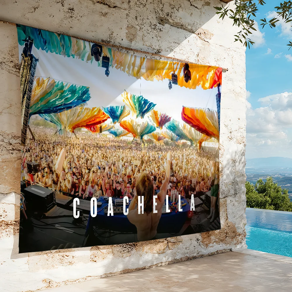 2026 C-Coachella Music Festival L-LLC  tapestry For Bedroom Living Bar Garden Outdoor Active  Decoration Background And Concert
