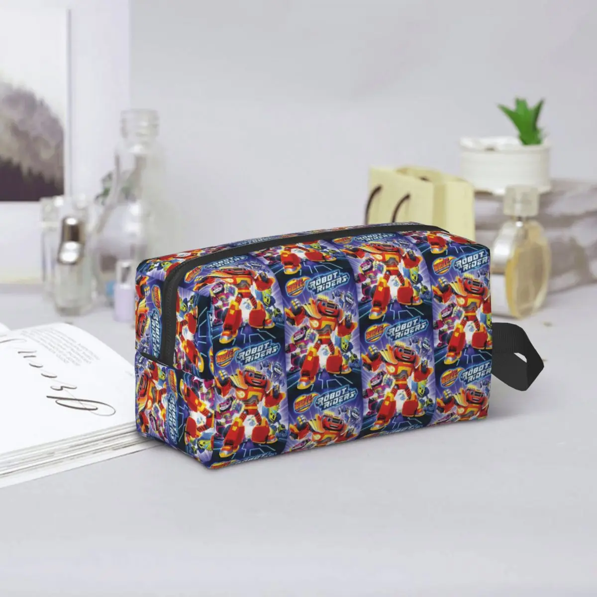 Blaze And The Monster Machines Makeup Bag Cosmetic Organizer Storage Dopp Kit Toiletry Cosmetic Bag for Women Beauty Travel