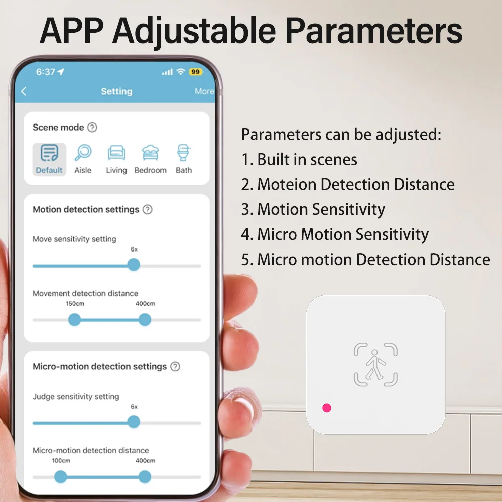 Sensor de presencia humana Tuya Zigbee WiFi, Detector de Radar MmWave con Sensor de luminosidad para hogar inteligente, vida inteligente, reemplaza el Sensor PIR