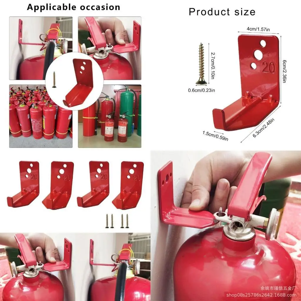 

Versatile Use Extinguishers Wall Mount Set Sturdy Iron Holders with Screws for Efficient Storage and Safety N2UD