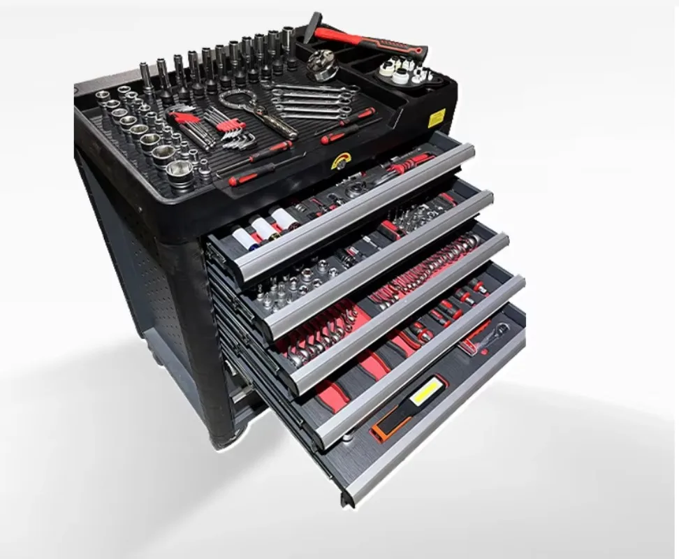 7 Drawers Garage Storage Tool Chest Workshop Trolley Heavy Duty Tool Cabinet 369PCS