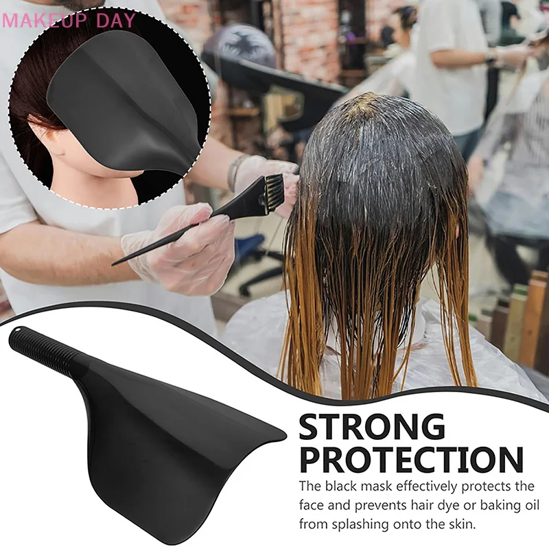 

Salon Haircut Face Mask Hair Dyeing Protector Cover Reusable Handheld Hairspray Black Mask Professional Barber Accessories