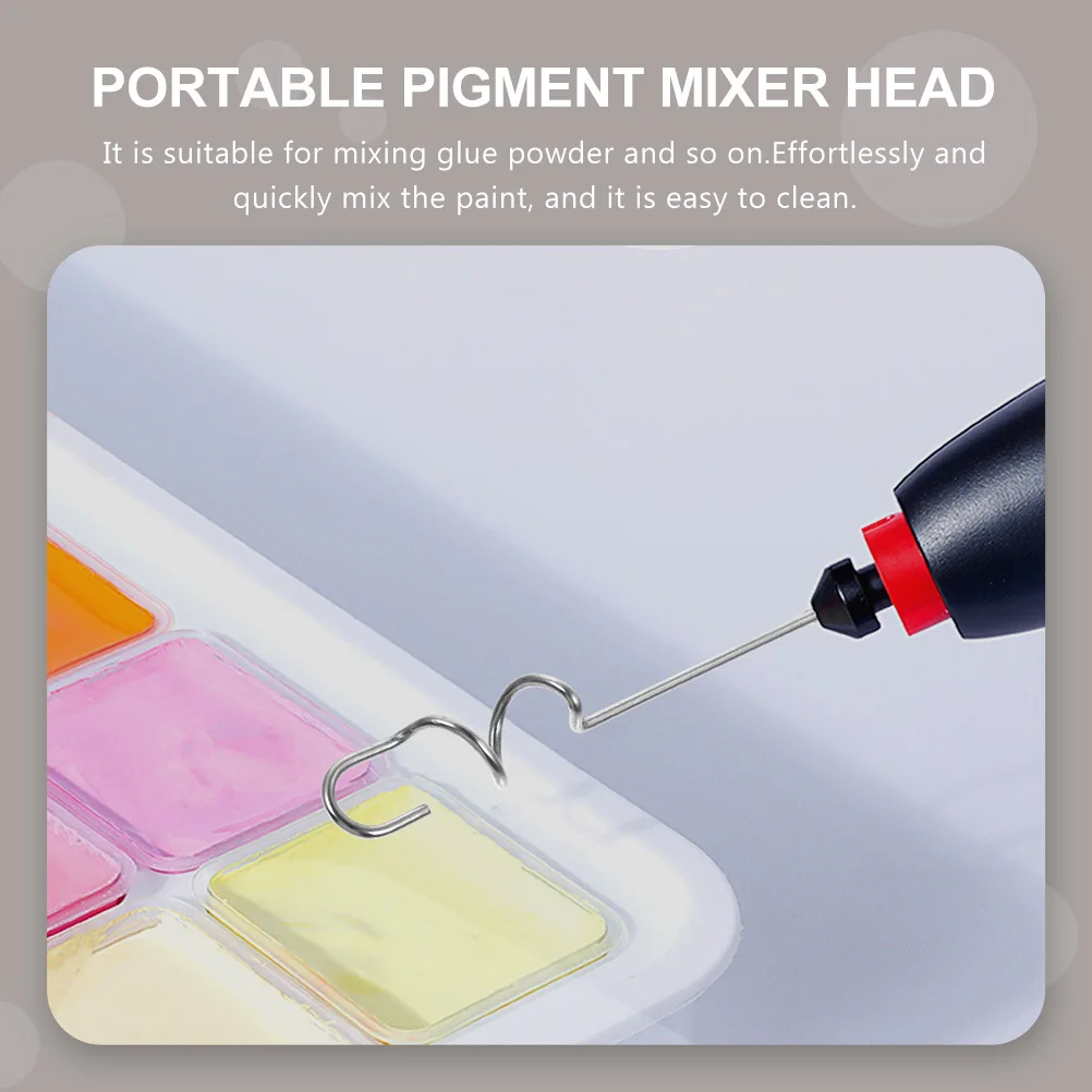 

20Pcs Pigment Mixer Agitator Spiral Heads Durable Paint Mixing Tools for Watercolor Pigment Powder Makeup Liquids
