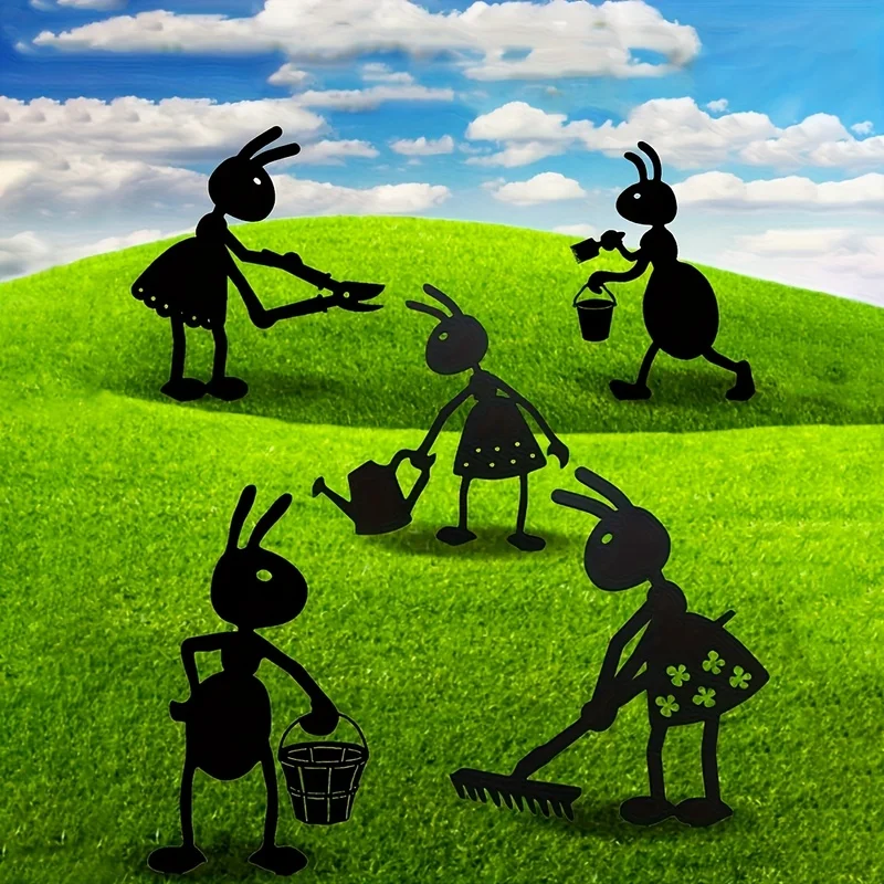 Outdoor Ants 2D Garden plug，Animal-themed garden lawn decoration，Made of polypropylene