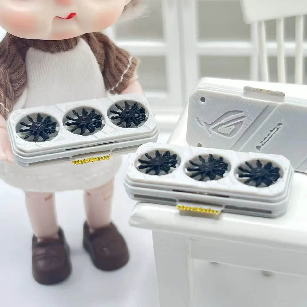 Dollhouse Mini Graphics Card GPU Micro Computer Part Model Miniature OB11 1:12 Scale Scene Decoration Photography Prop Ornament