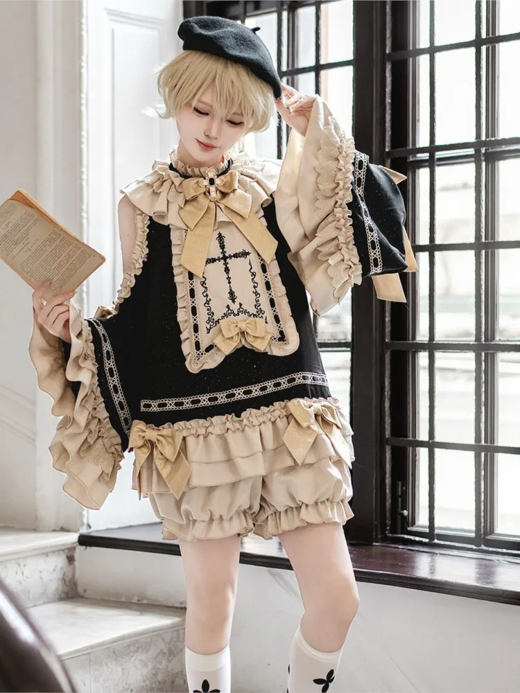 

Dark Academy style Gothic dress set