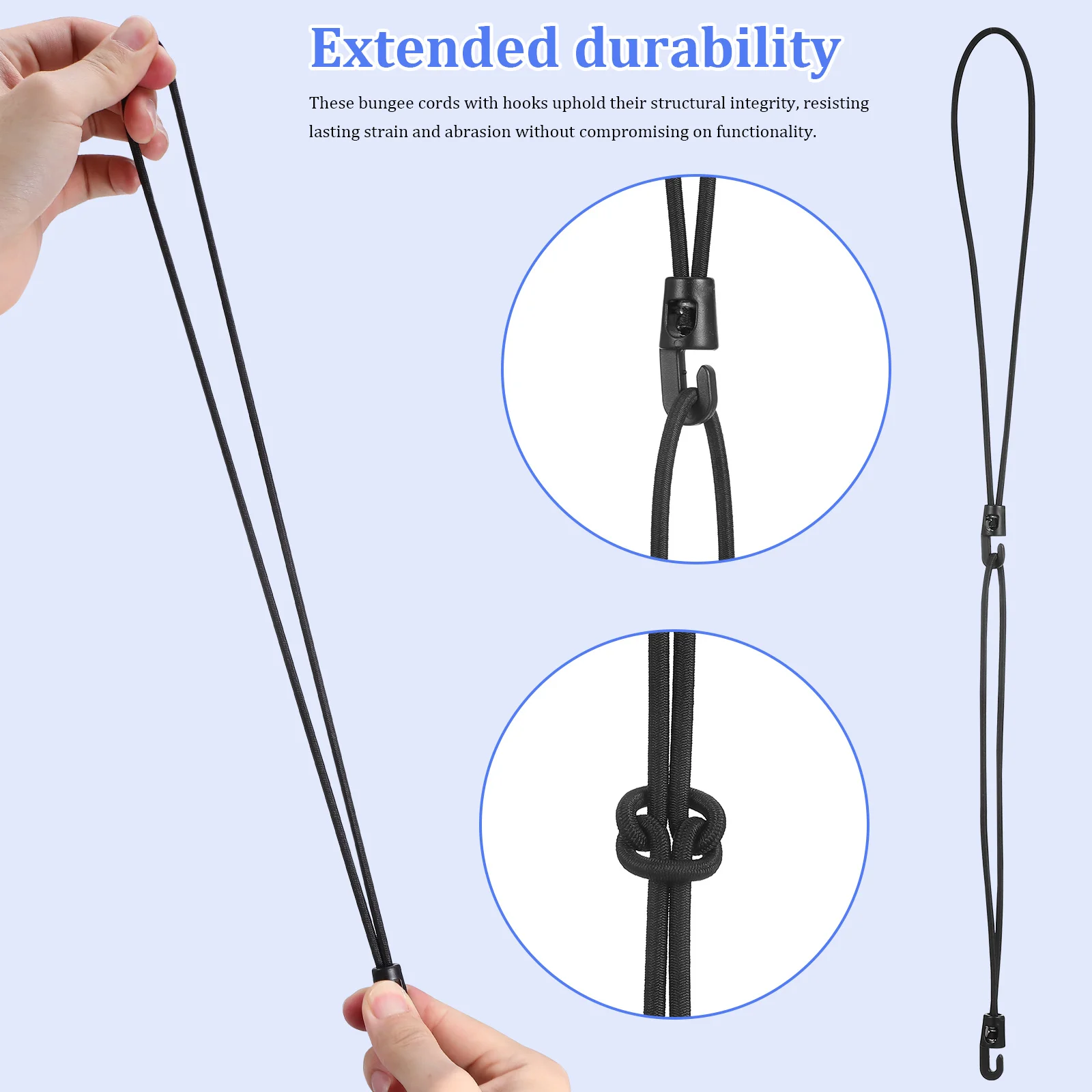 

High Elasticity Luggage Straps 25Pcs Bungee Cords With Hooks Elastic Ties For Camping And Outdoor Activities