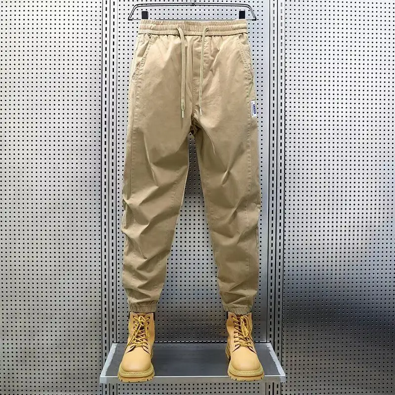 Casual Pants Men's Autumn Loose Versatile Harlan Pants Male Students Thick Trousers New Cotton Elastic Streetwear Pant for Man